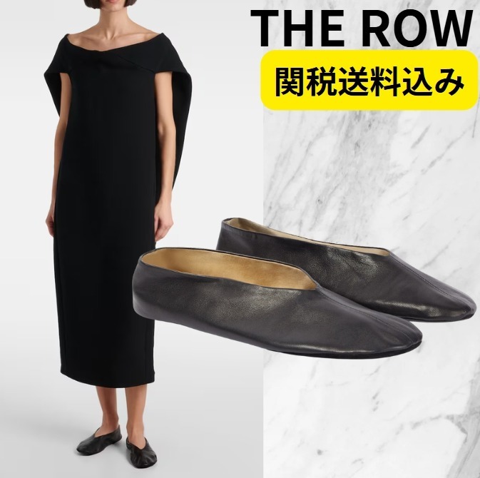 上品な存在感★THE ROW Leather slip-on shoes