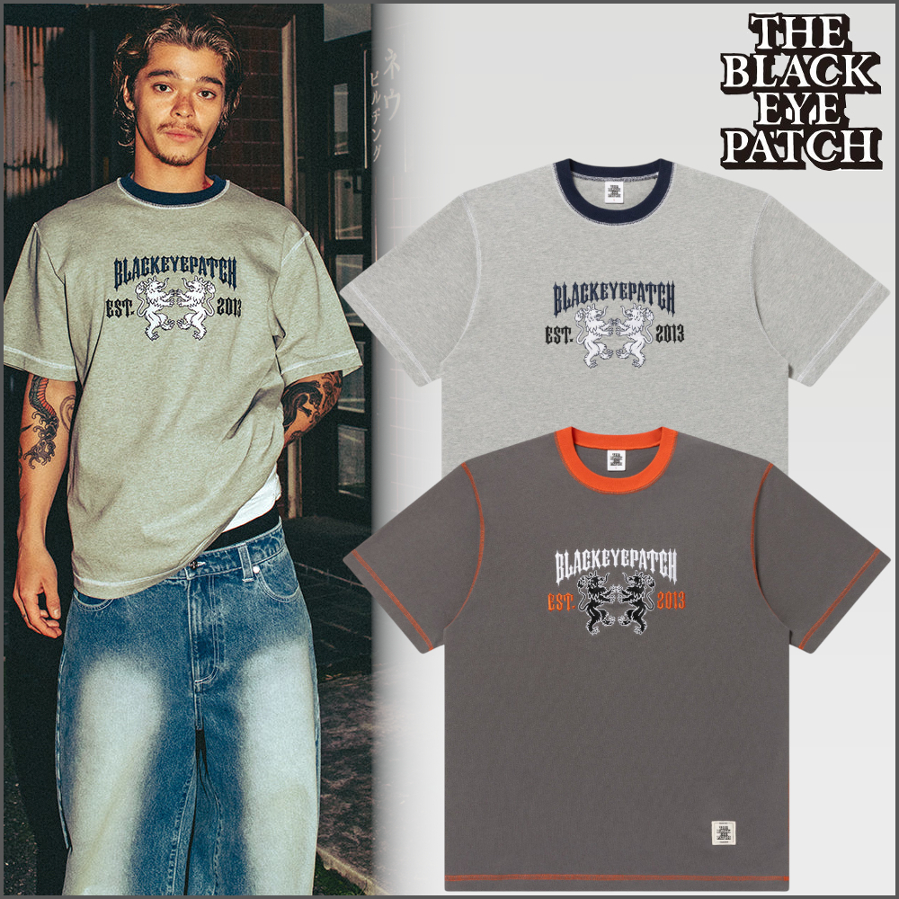 【BlackEyePatch】HERALDIC COLLEGE STITCH TONED TEE