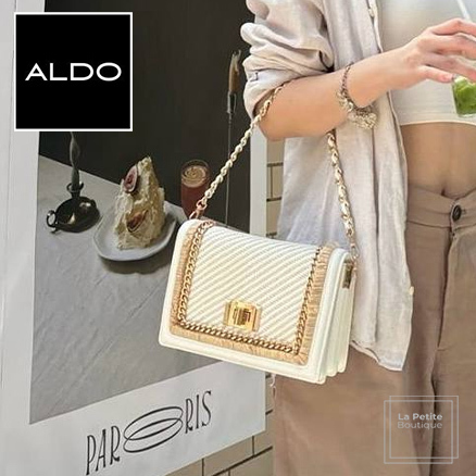 【ALDO】フリンジ&チェーン・編み込み〇2way☆ショルダーバッグ
