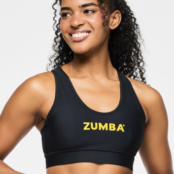 ★国内発送★ ズンバ Zumba Rays Square Neck Bra Bold Black