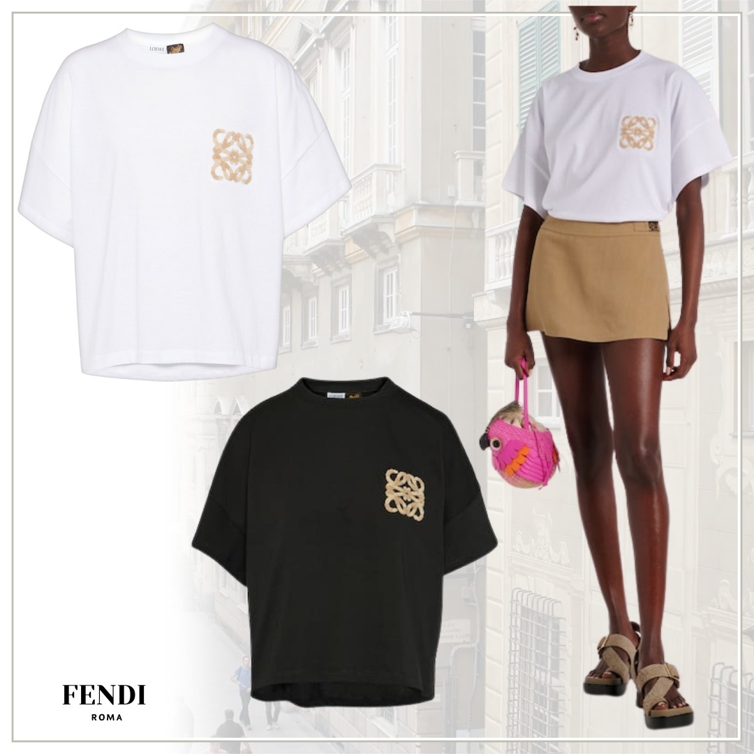 大人気♪【FENDI】イビサアナグラムコットンジャージーTシャツ