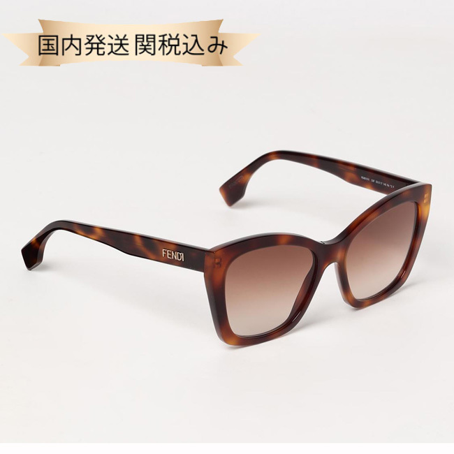 国内発送【FENDI】サングラス ブラウン ロゴ