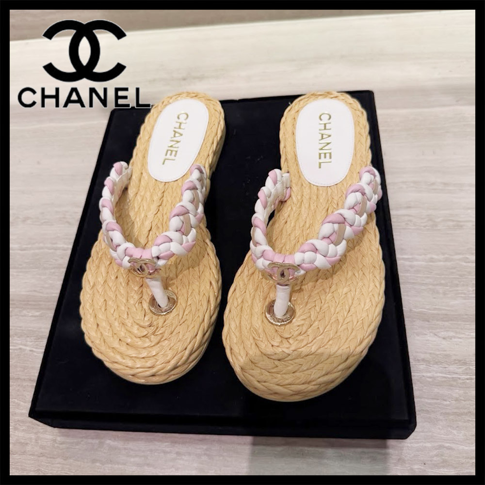 【ココビーチ☆自然素材】 CHANEL ココビーチ トング サンダル