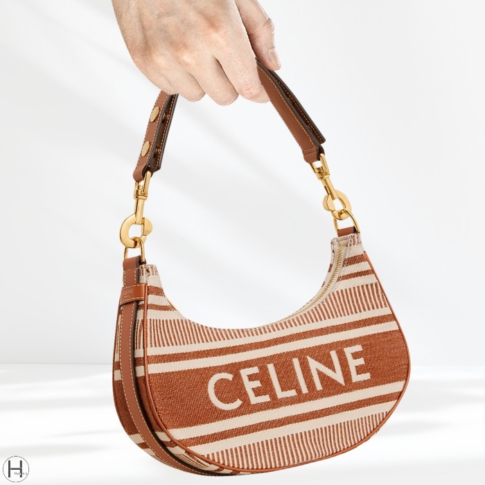 CELINE ストライプ ストラップ ミディアム ショルダーバッグ_AVA