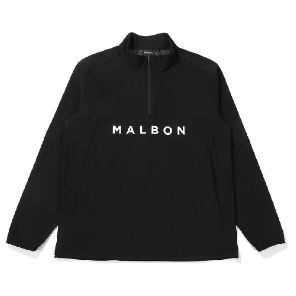 Tシャツ・カットソー Malbon Golf BENTIL Fleece Half Zip T-Shirt BLACK M4323PTL01B