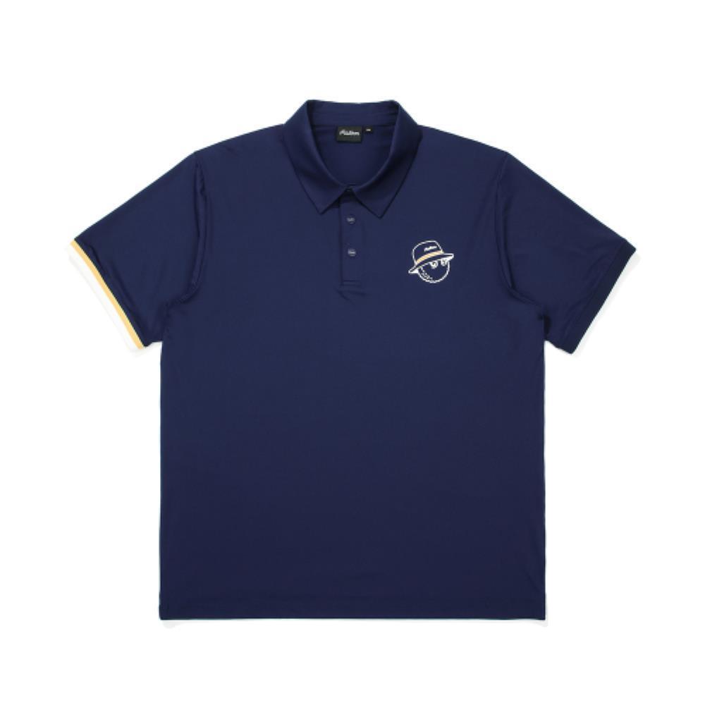 Tシャツ・カットソー Malbon Golf TRAVEL BUCKET TECH POLOTTISHIRT NAVY MAN M5121PT