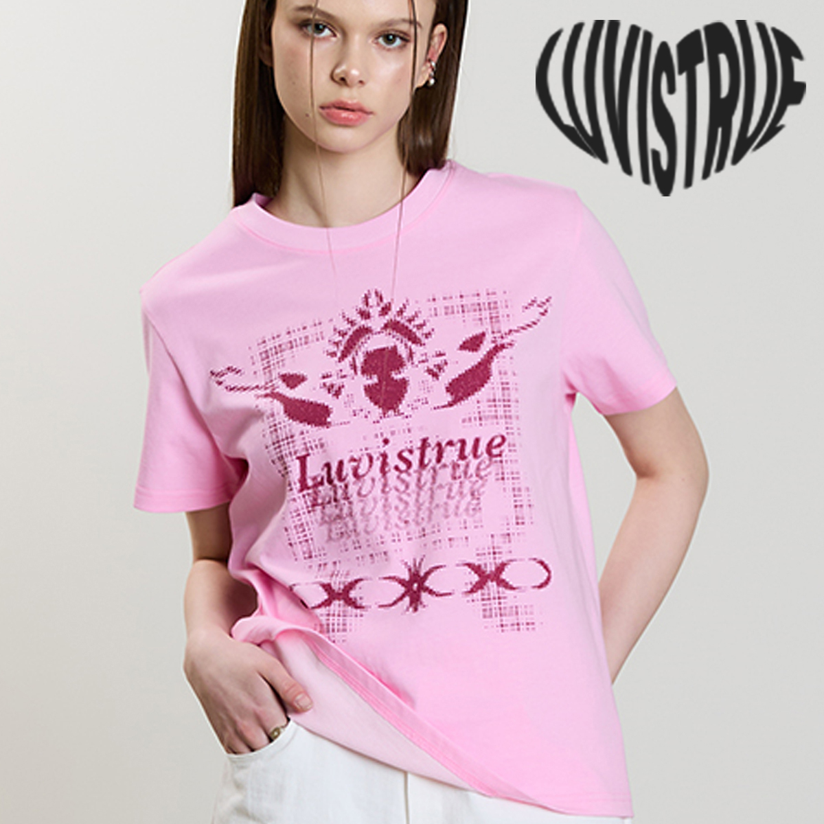 ★LUVISTRUE★SM ANGEL TEE(PINK)★正規品/韓国直送料込/人気