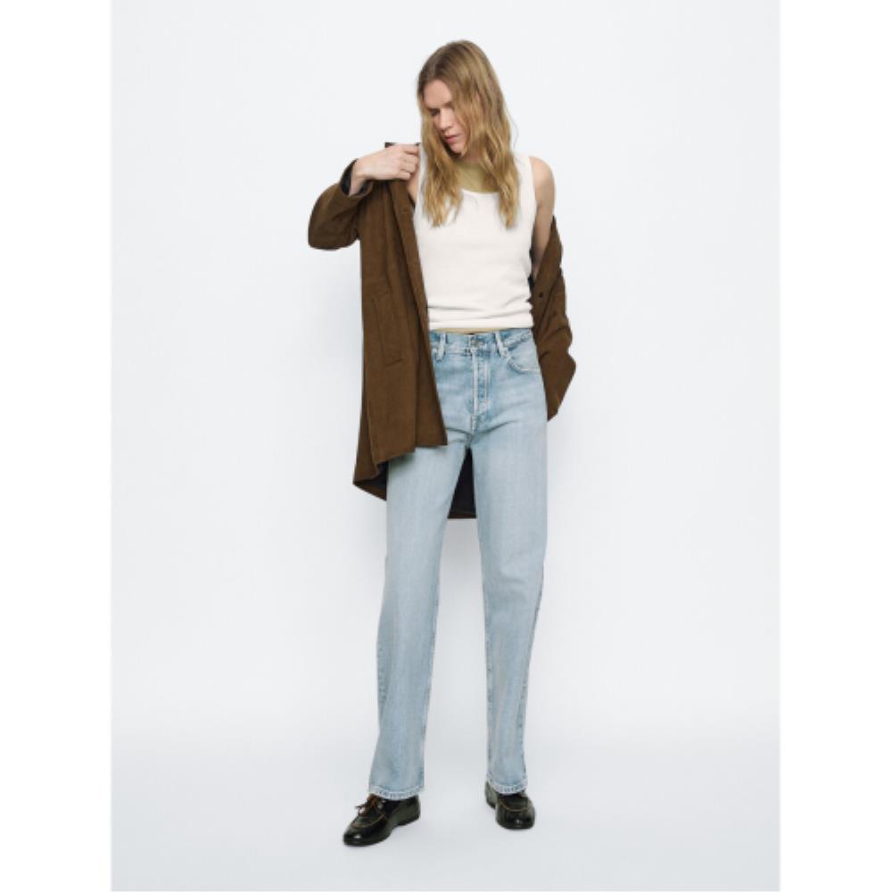 ◆Massimo Dutti◆ Cotton blend high waist straight fit jeans
