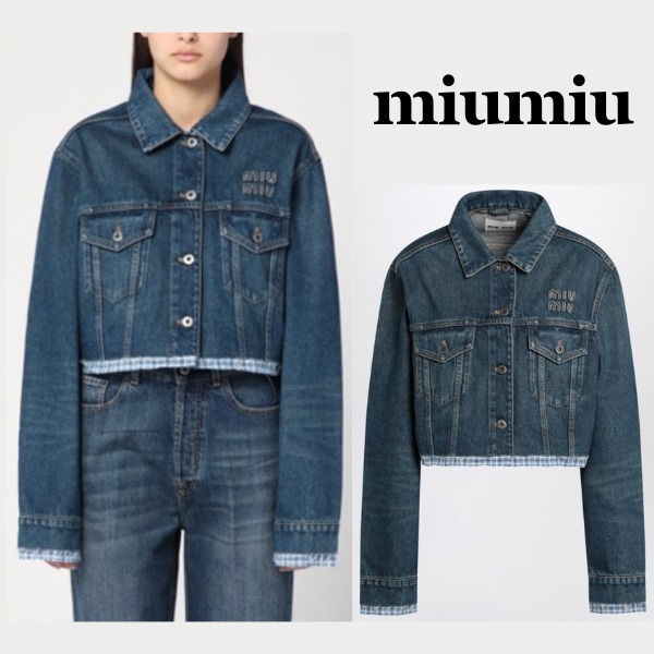 MIU MIU ミュウミュウ☆ブルーデニム クロップドジャケット