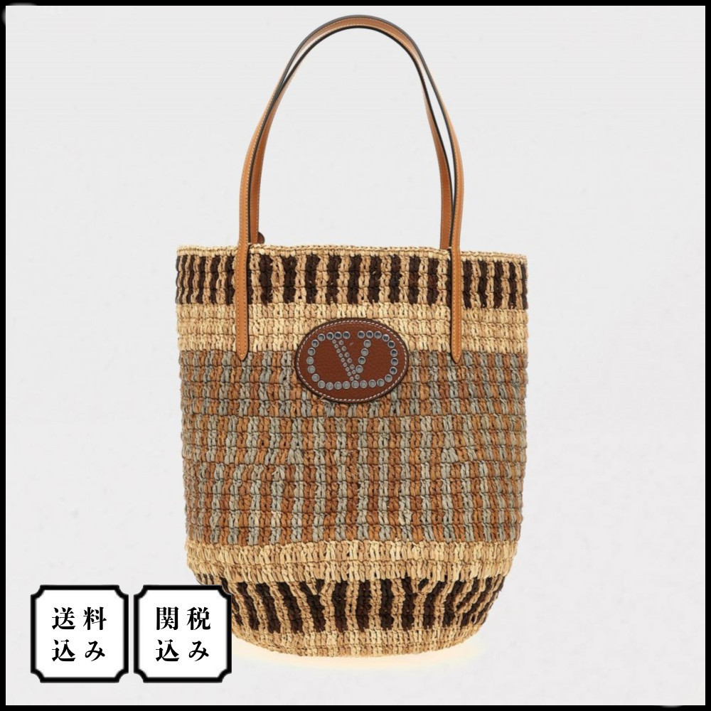 【関税込】VALENTINO GARAVANI ラフィア クロシェバッグ