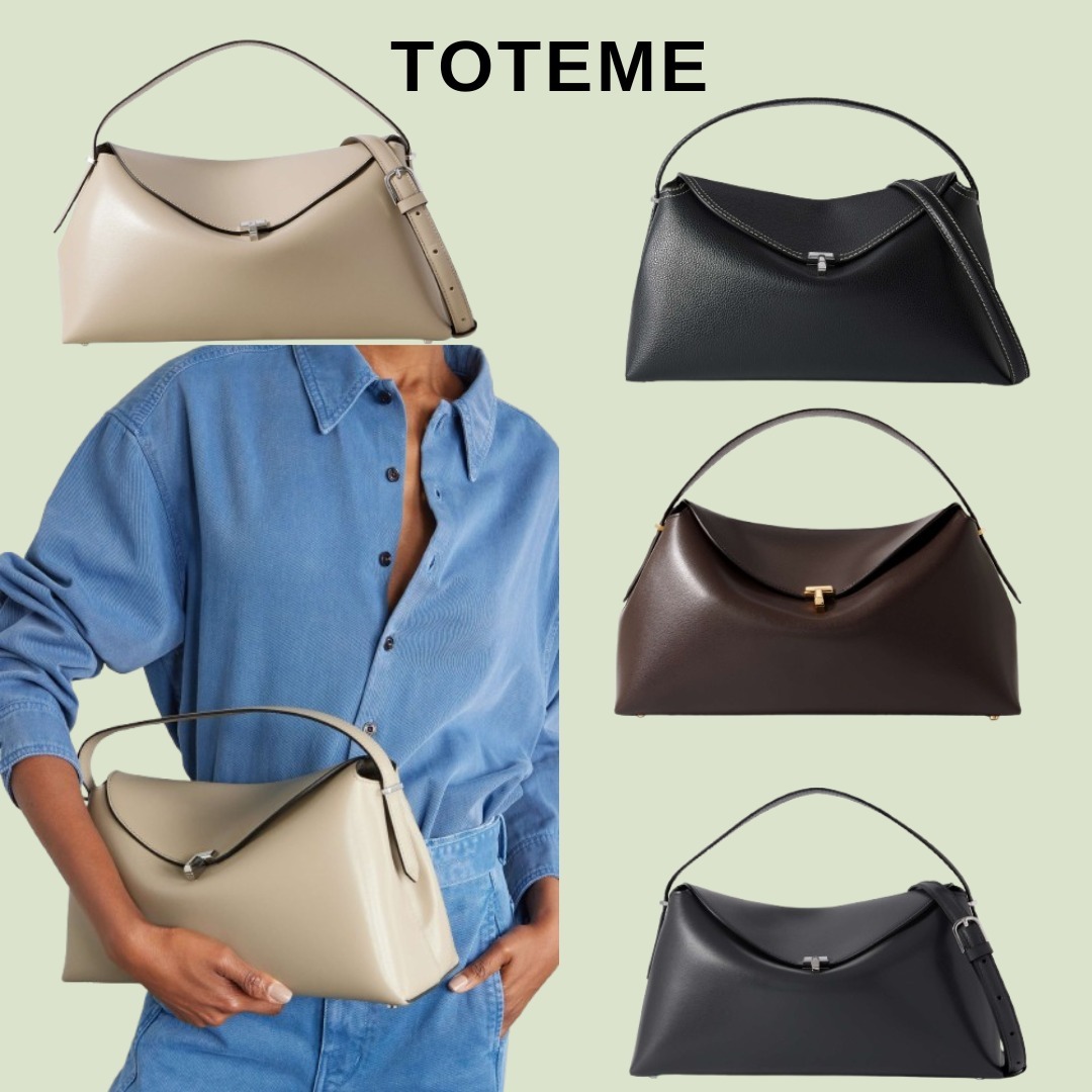 TOTEME T-Lock レザー ショルダーバッグ【関税なし】