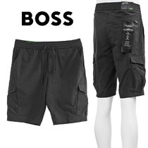 BOSS ボス SOLOTEX カーゴ ハーフパンツ 50534318-001 BLACK