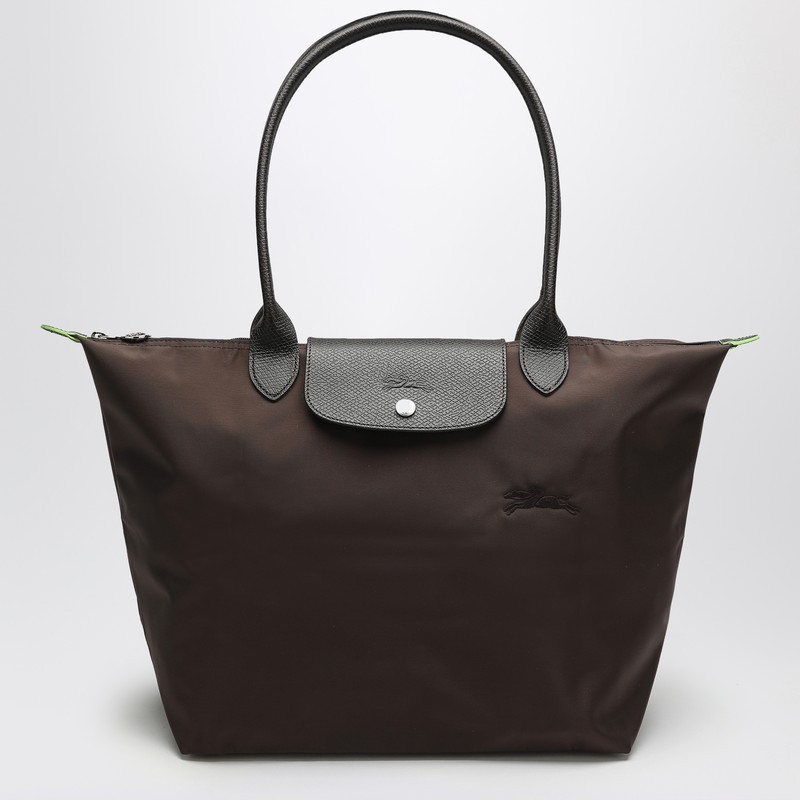 トートバッグ Longchamp Mocha coloured Le Pliage Green L bag