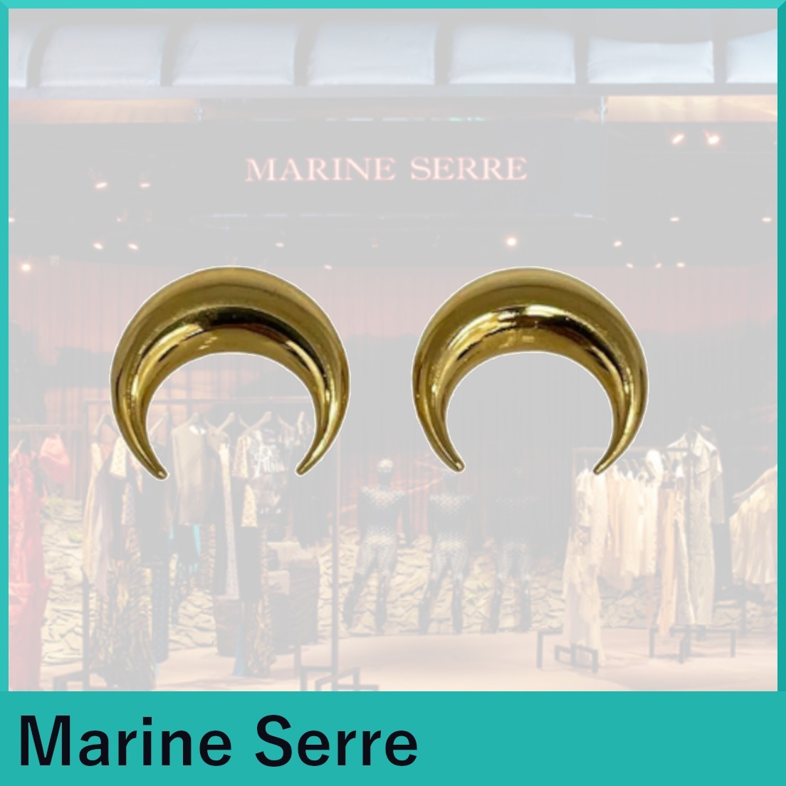Marine Serre ★ゴールドメッキムーンスタッズアクセサリー