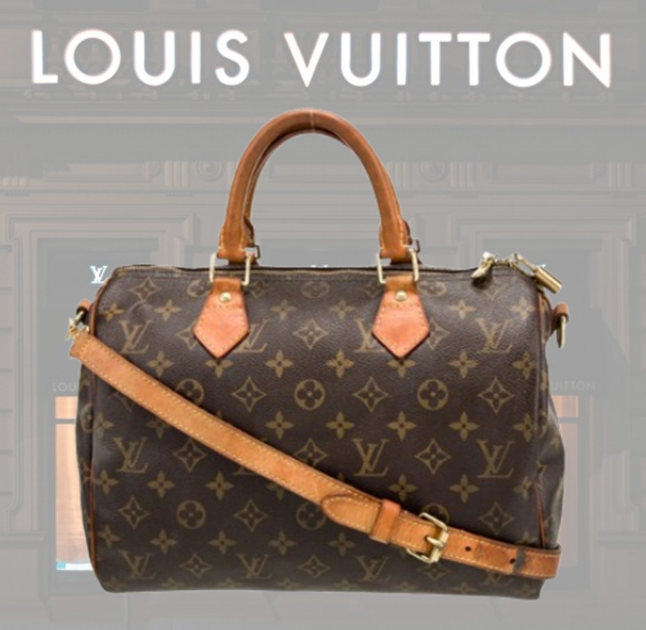 【希少】 LOUIS VUITTON Coated Canvas Speedy Bandouliere 30