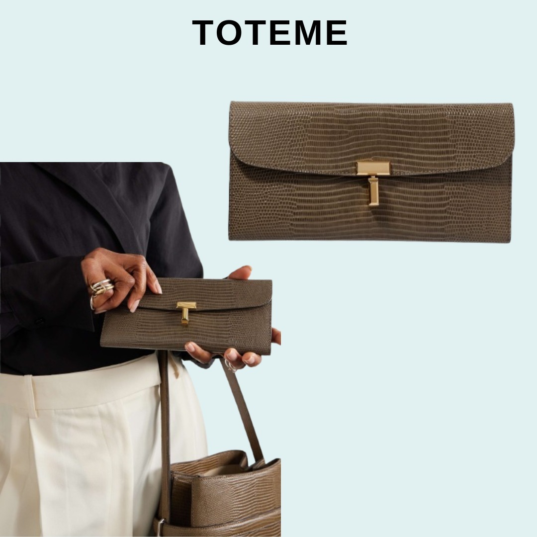 TOTEME リザード風レザー ウォレット【関税なし】