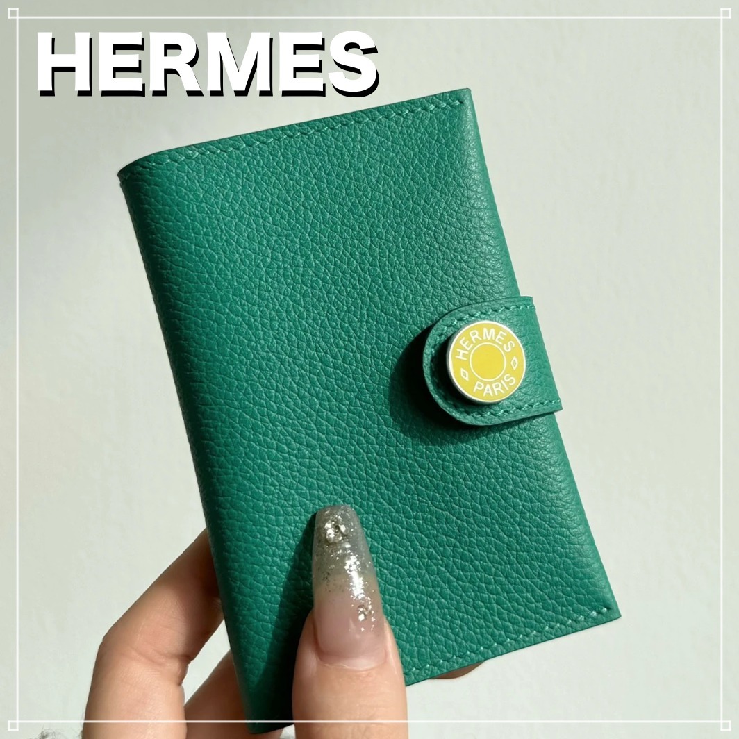 HERMES R.M.S カードホルダー レザー 名刺入れ グリーン ケース