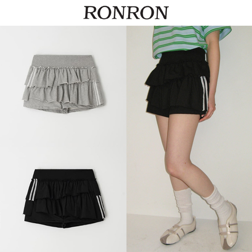 ★2025SS新作★RONRON★IRREGULAR RUFFLE PANTSKIRT