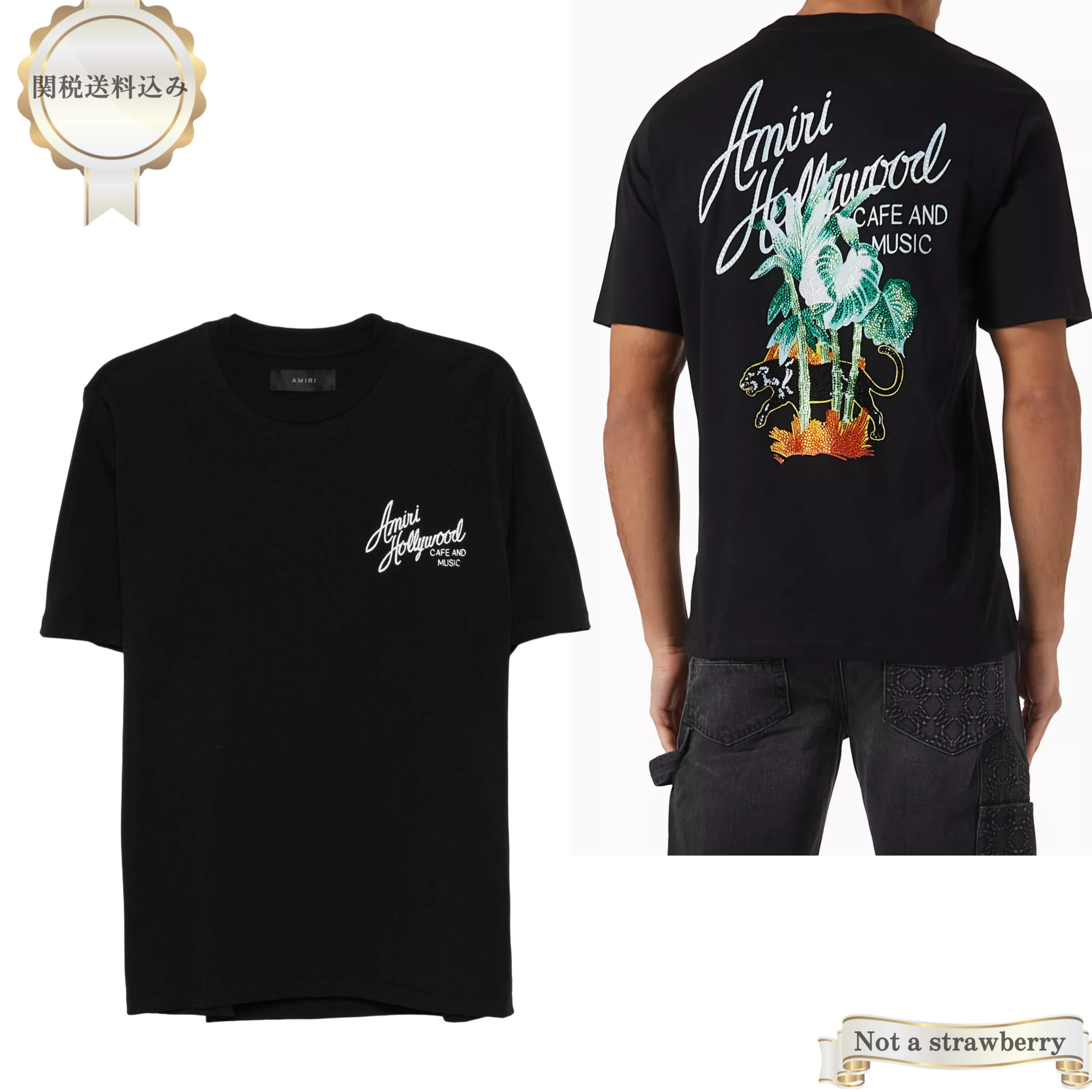 人気デザイン AMIRI クリスタル Tシャツ
