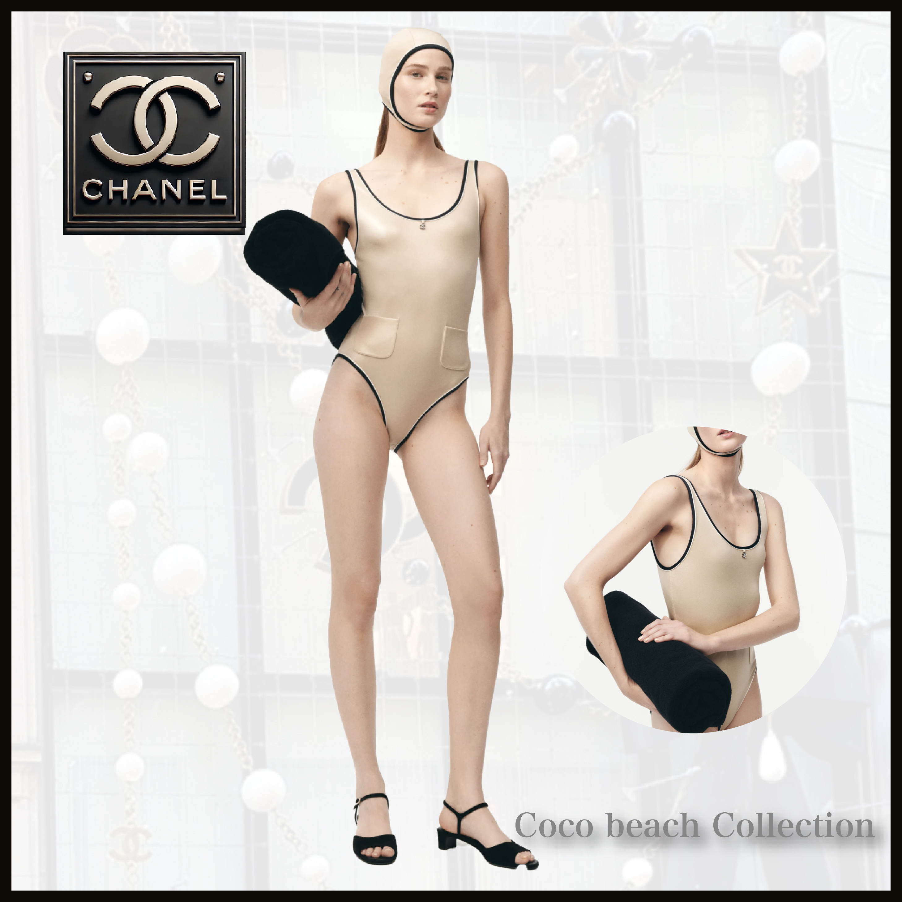 【ゴールド×ブラックで映える】CHANELスイムウェア