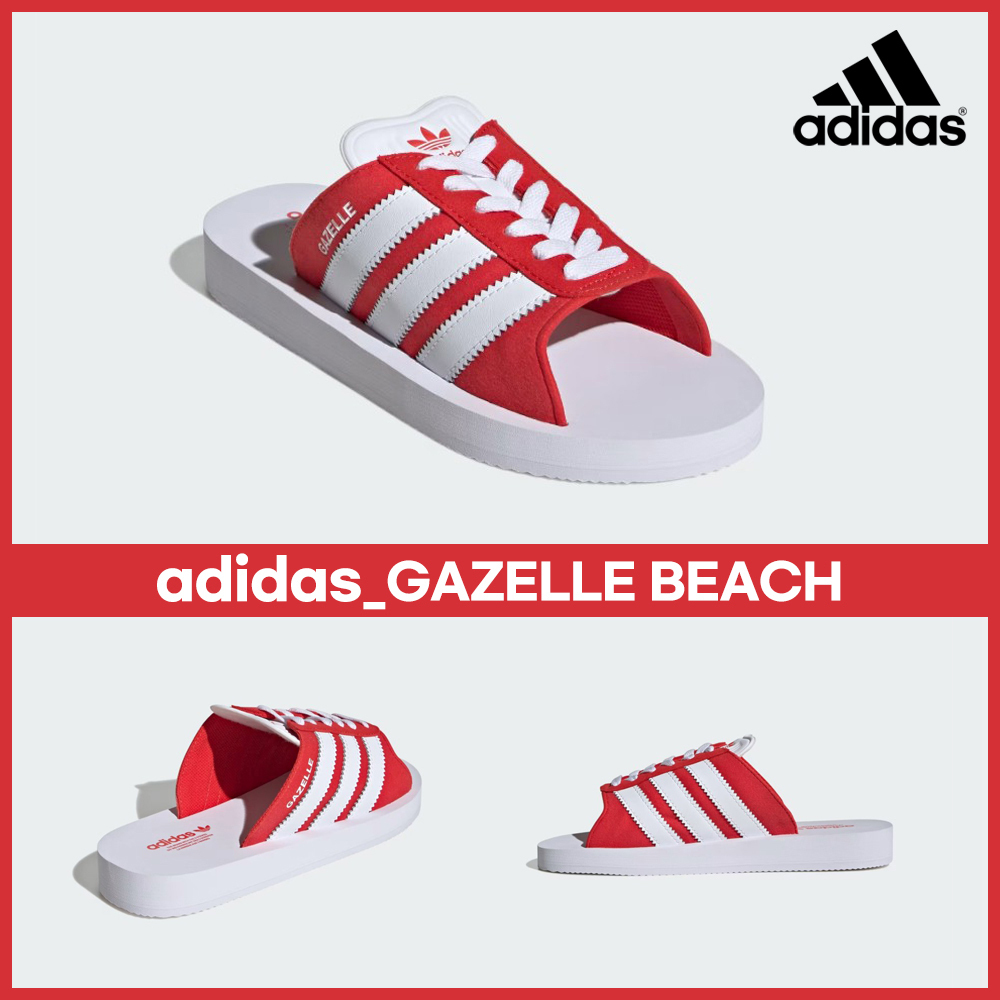 ★adidas★ガゼルビーチスライド Red Cloud White