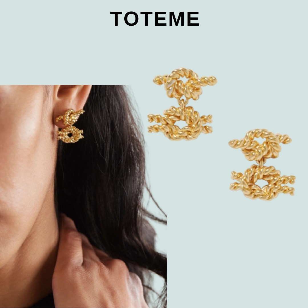 TOTEME ゴールドトーン ピアス【関税なし】