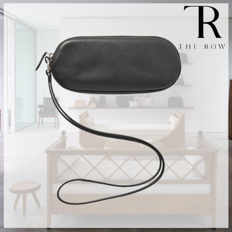 (New)The Row ロングストラップ付きレザーサングラスケース