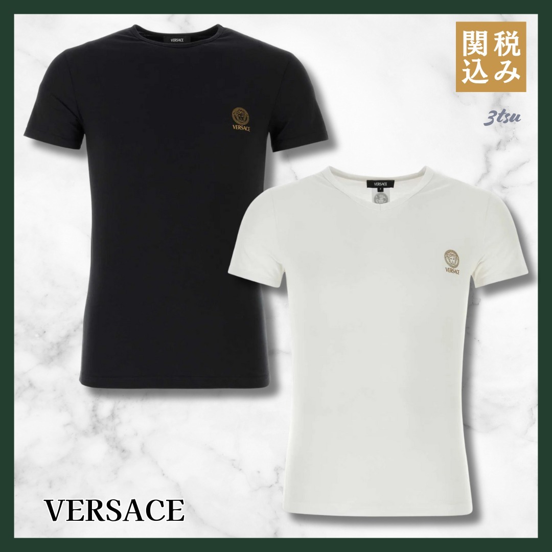VERSACE★ヴェルサーチ 半袖クルーネック T シャツ 2色 トップス