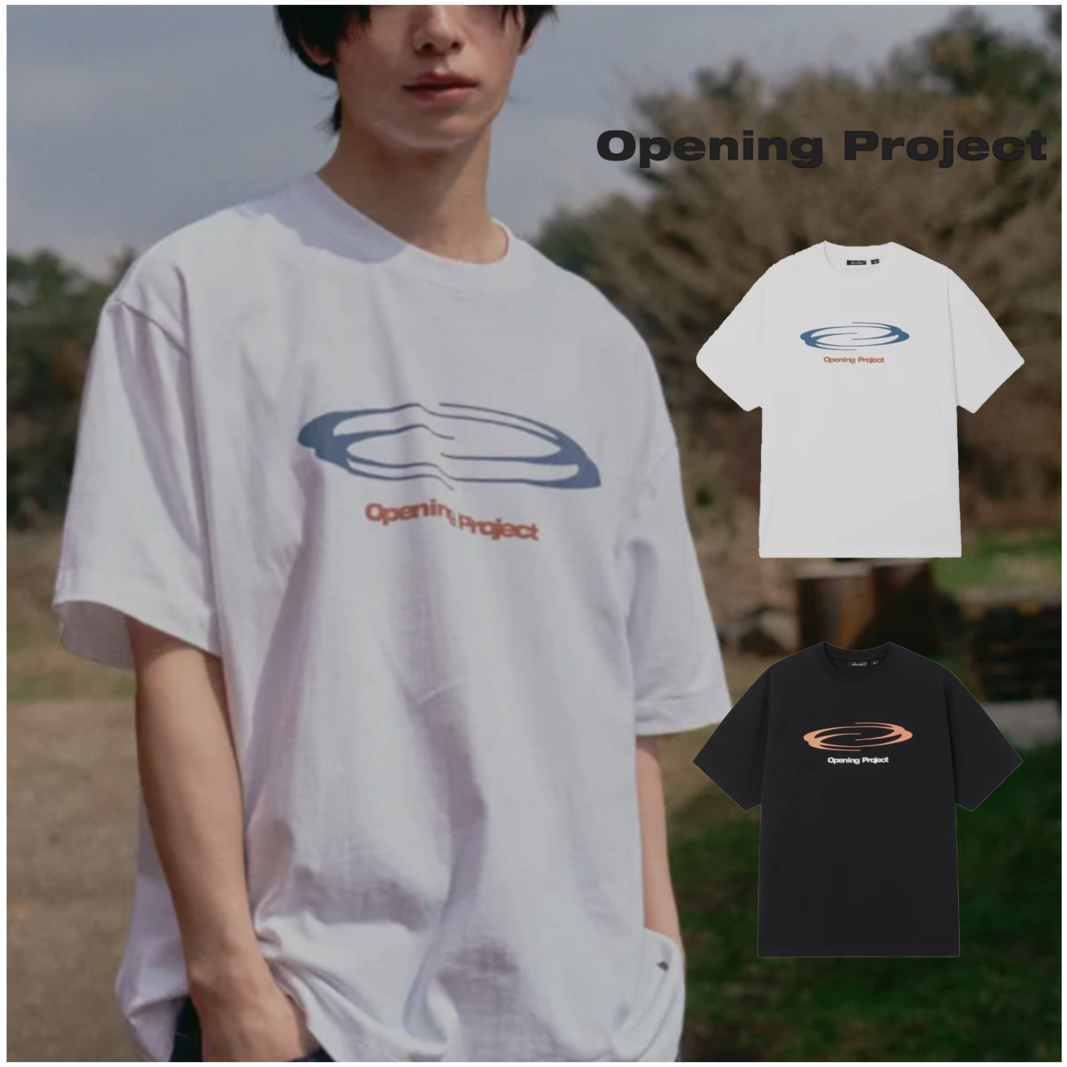 韓国発!【OPENING PROJECT】シンボルロゴ マルチカラーTシャツ