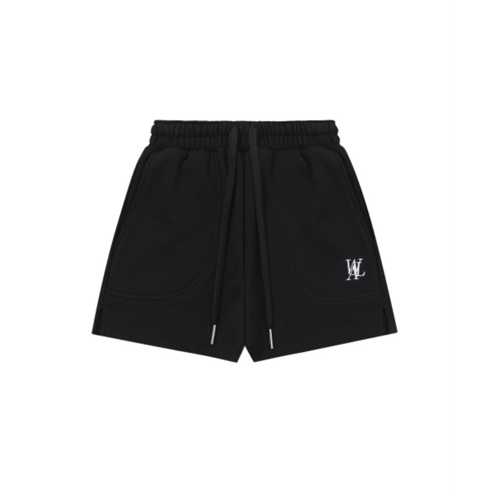 パンツ WOOALONG Signature short pants BLACK WL242JSP01WBLK