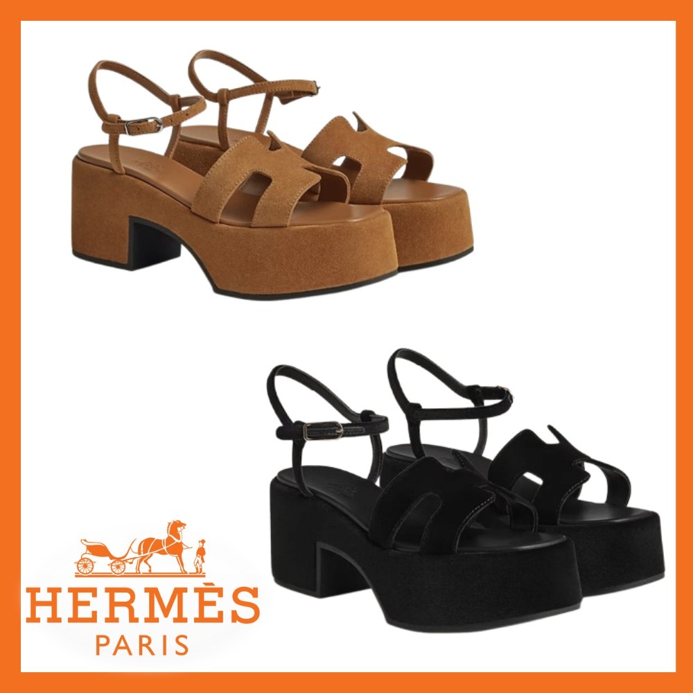 【HERMES】H242124Z 02370 ブラック サンダル・ミュール