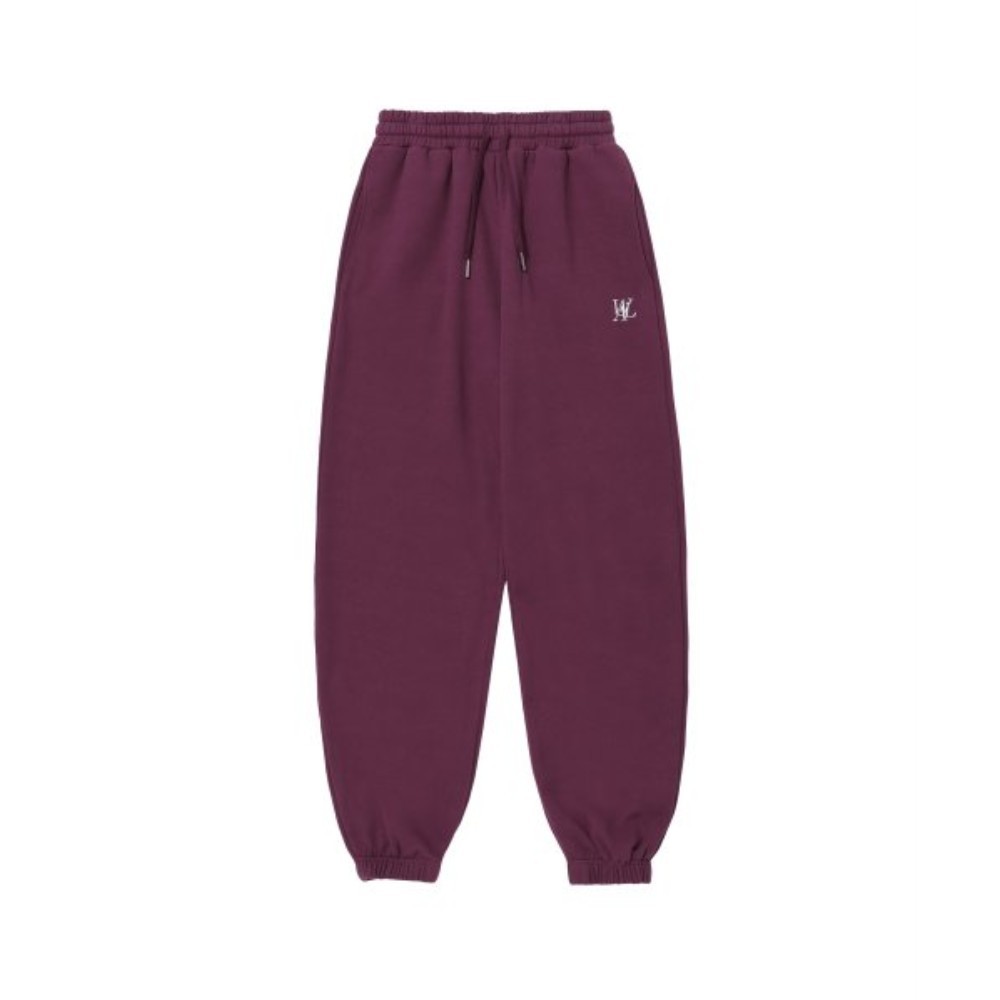 パンツ WOOALONG Brushed Signature jogger pants WINE WL234JLP08UWIN