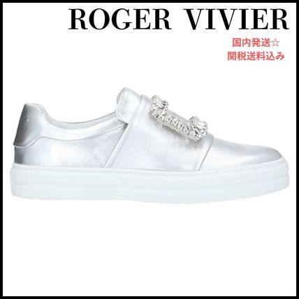 【ROGER VIVIER】ロゴ シルバー スニーカー ＊関税送料込み シルバー（銀色）系 Roger Vivier(ロジェ・ヴィヴィエ