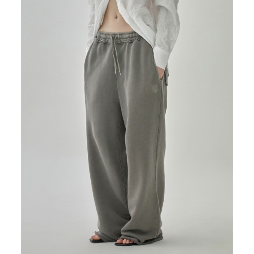 パンツ WOOALONG Cut Edge Washed Wide pants FADE ASH GREY WL252WLP0