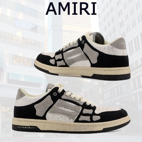AMIRI アミリ メンズ クリスタルスケルトン レザースニーカー