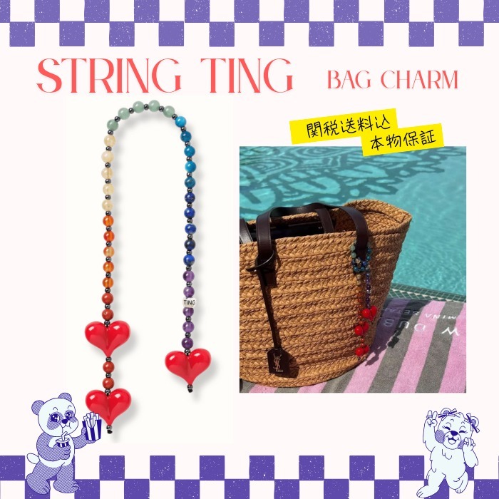 【String Ting】Bag Charm ビッグハート -関税送料込-