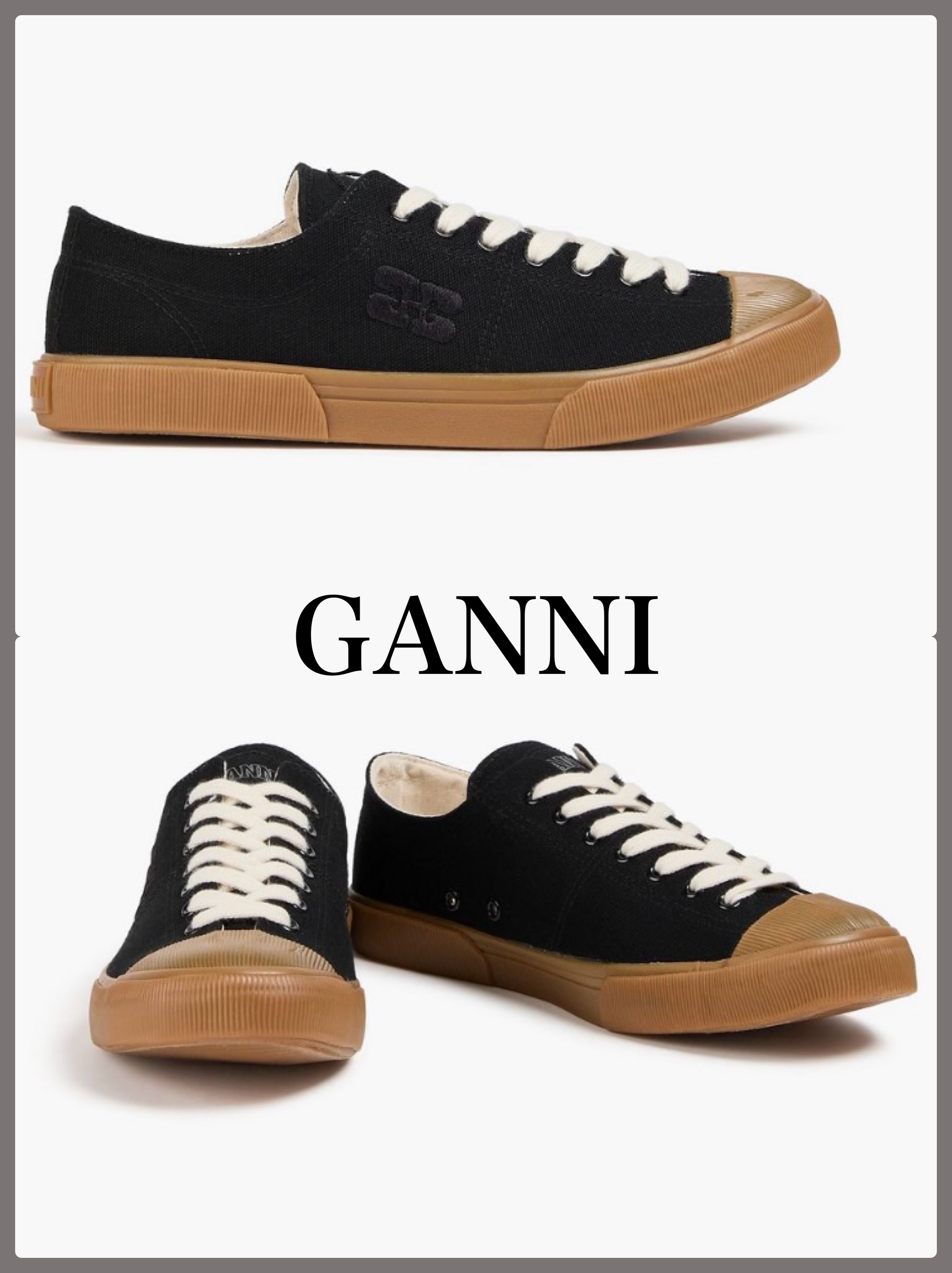 【GANNI】キャンバススニーカー