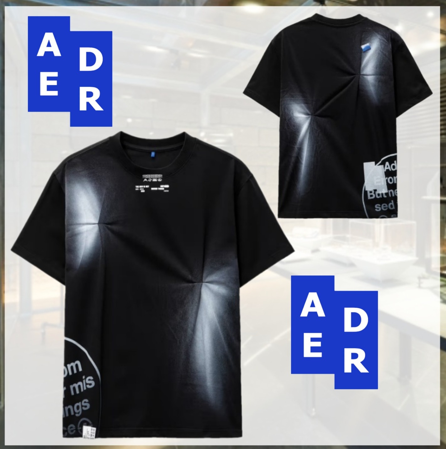 関税込 ADERERROR アーダーエラー Nowia Tシャツ 黒