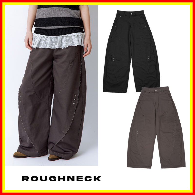 [ROUGHNECK] Destroyed Wide Pants /追跡付