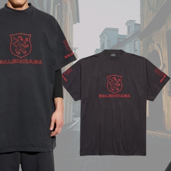 【BALENCIAGA】メンズ ライオンクラブ 特大 Tシャツ