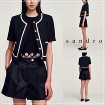 サンドロ 半袖 ショート ジャケット sandro(サンドロ)のレディース ジャケット 人気アイテム