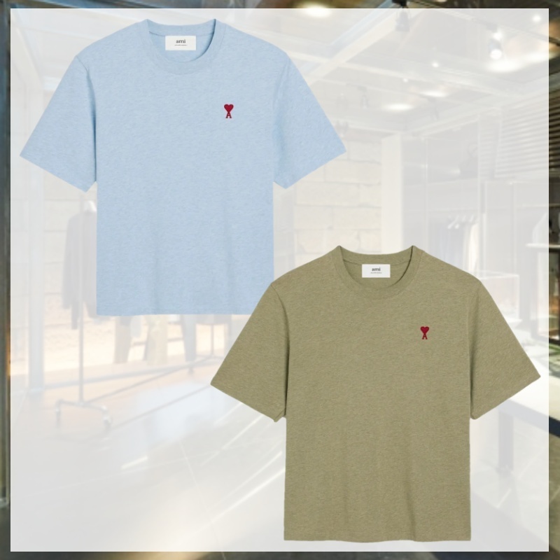 関税込 AMI PARIS アミパリス コットン Ami de Coeur Tシャツ