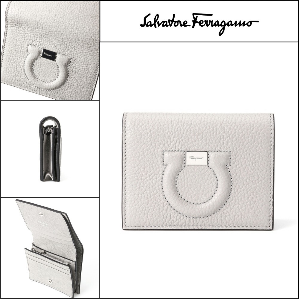 【FERRAGAMO】4CC Women's City Bi-Fold Wallet