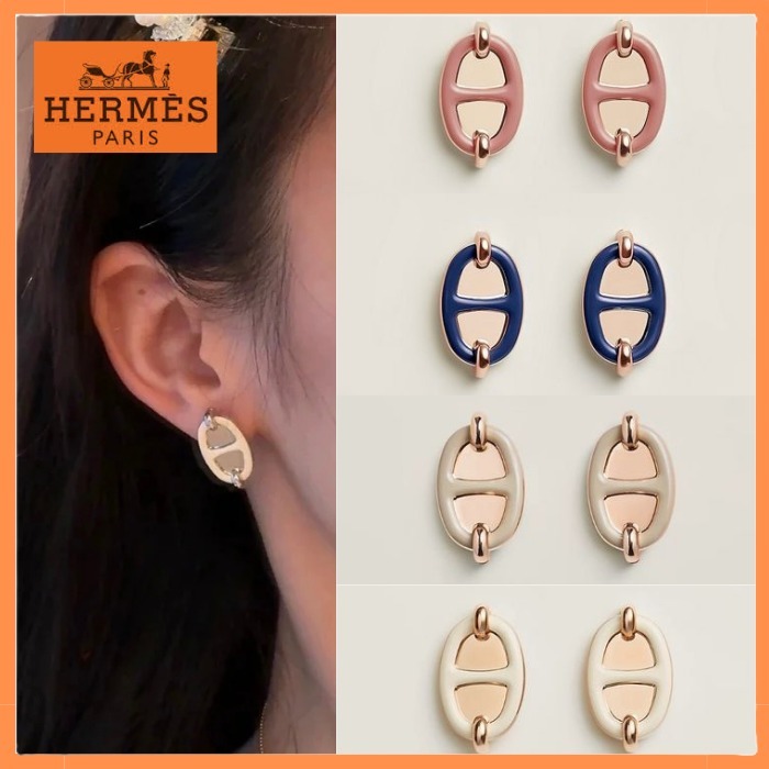 【大人上品☆】HERMES ミニリンク ピアス