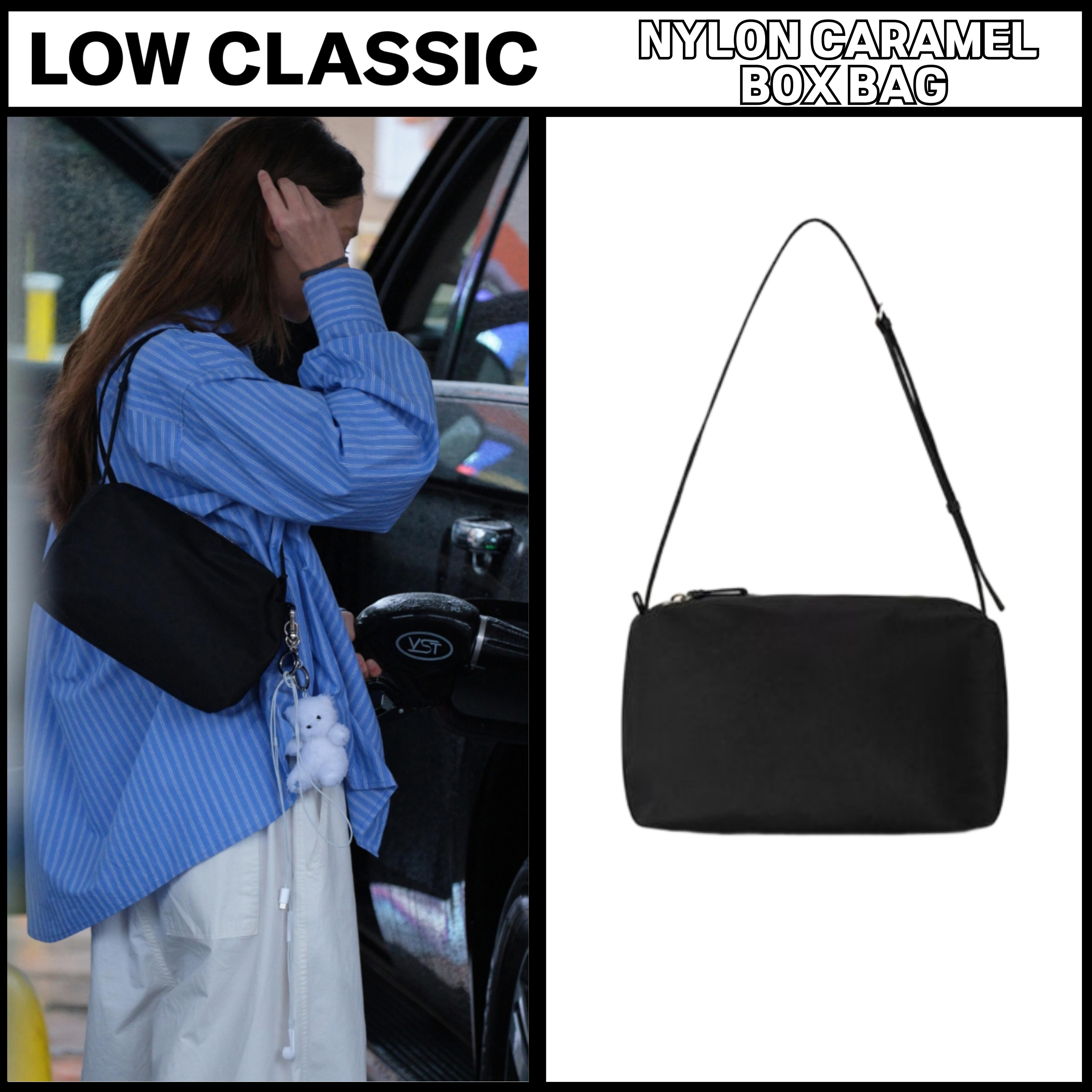 ★LOW CLASSIC★ NYLON CARAMEL BOX BAG_