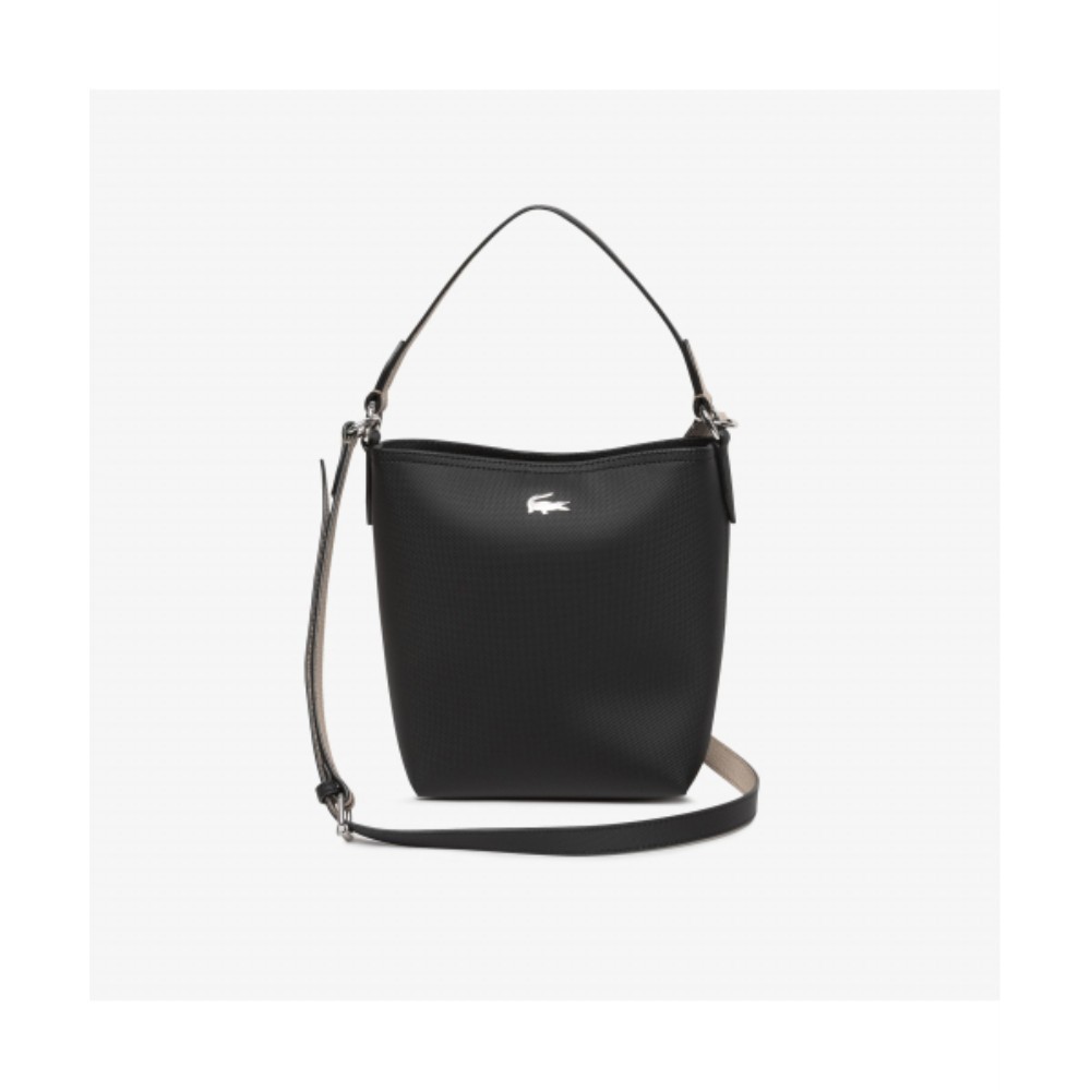 ★LACOSTE★ Women's Anna Hobo Crossbody Bag Black NF4642A55G