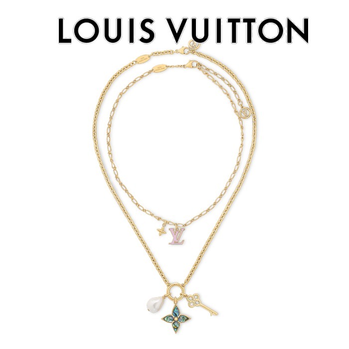 【送料無料】Louis Vuitton ネックレス・LVレイヤーカラー