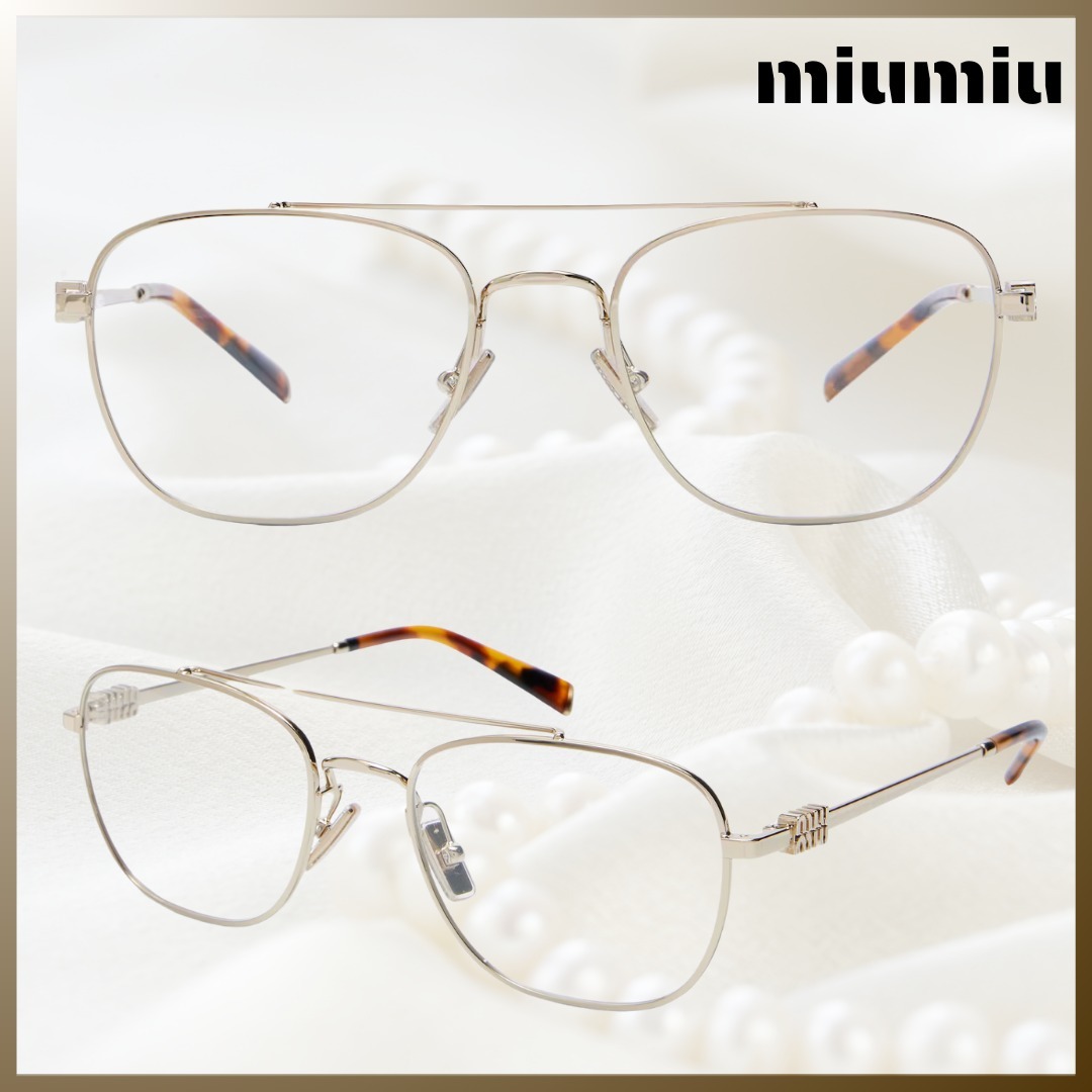 miumiu ミュウミュウ ロゴ アビエーターサングラス