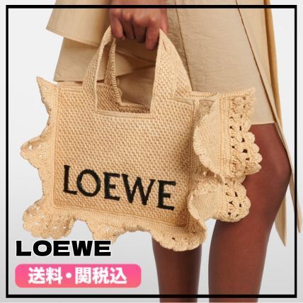 ★LOEWE★フリル可愛い Paula's Ibiza Font Small tote bag