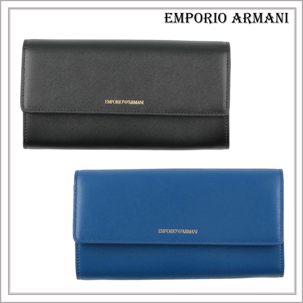 【関税込】◆EMPORIO ARMANI アルマーニ◆ロゴ 長財布